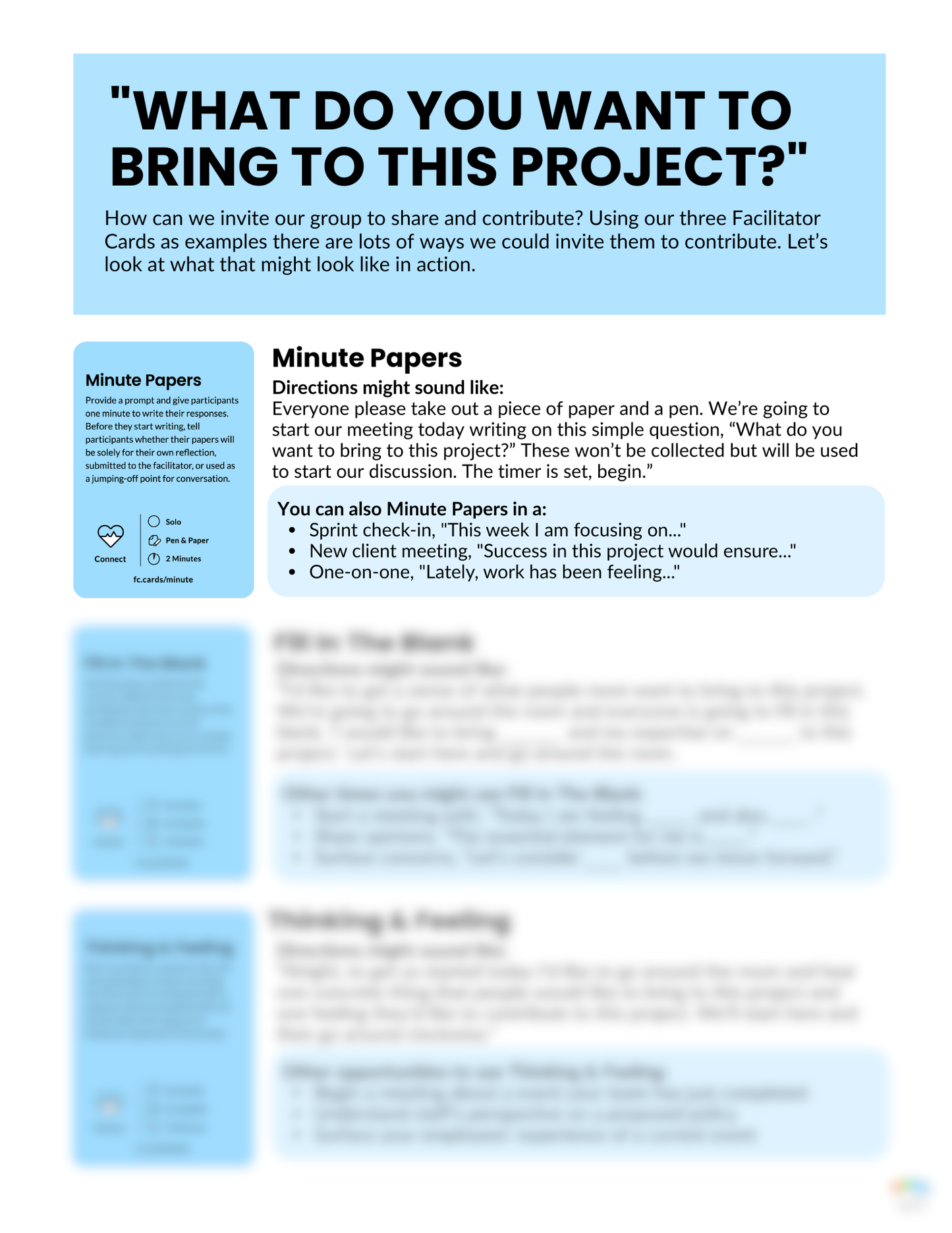 Run Better Meetings Guide | Facilitator Cards Workbook