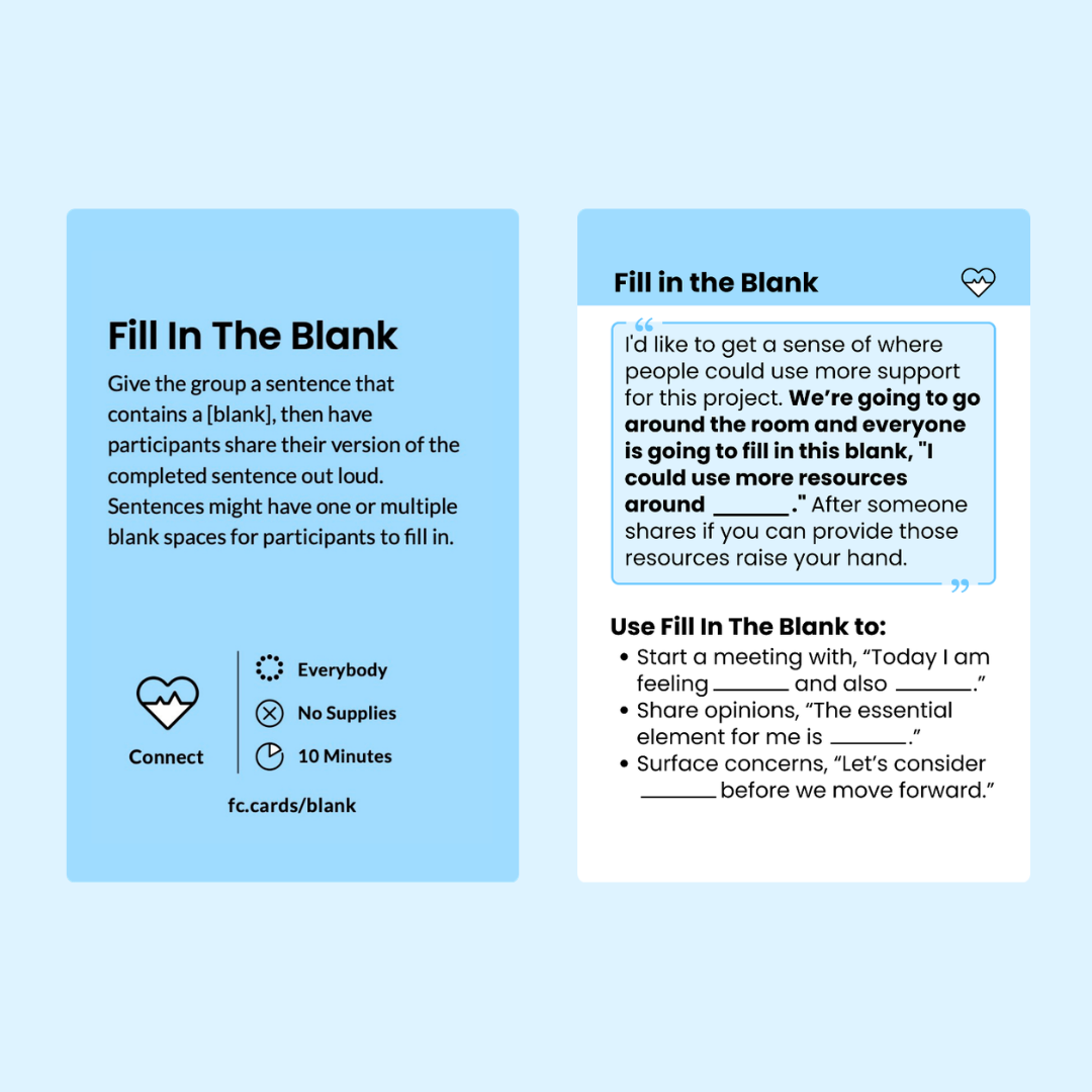 Facilitator Cards - Meetings Pack