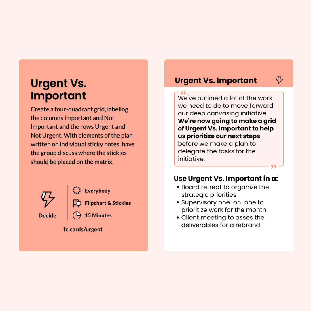 Facilitator Cards - Meetings Pack