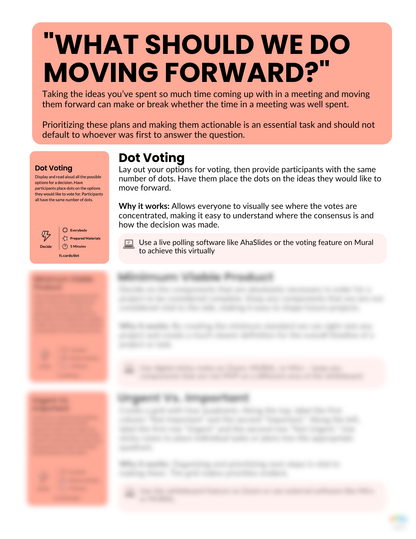 Run Better Meetings Guide | Facilitator Cards Workbook