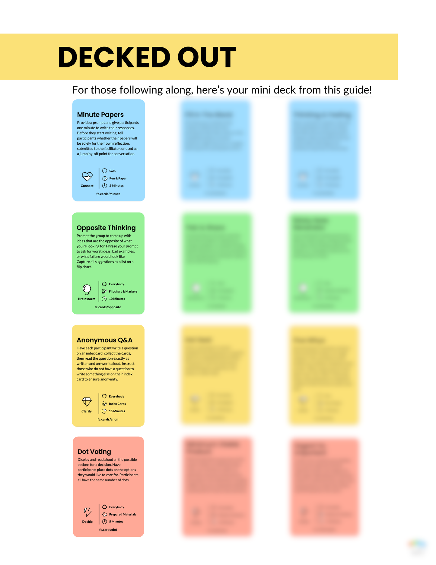 Run Better Meetings Guide | Facilitator Cards Workbook