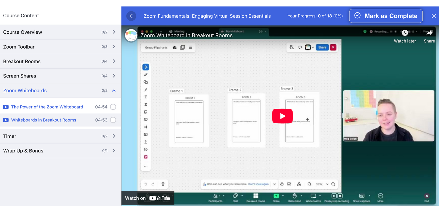 Course: Zoom Fundamentals - Engaging virtual session essentials